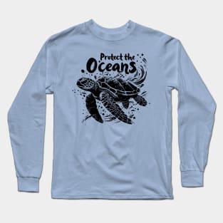 Protect the Oceans - Sea turtle Long Sleeve T-Shirt